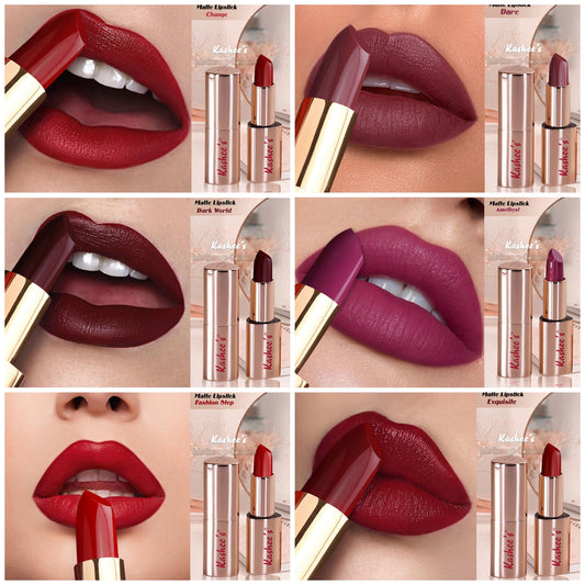 Kashee,s Exclusive Line Top Lipsticks Pack of 6 ( Limited Time Offer)